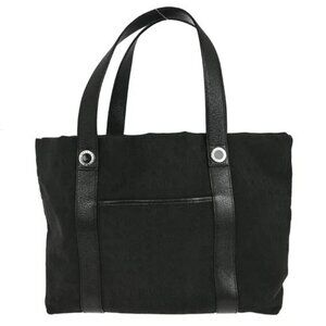 BVLGARI BLACK CANVAS TOTE HANDBAG ABELEL